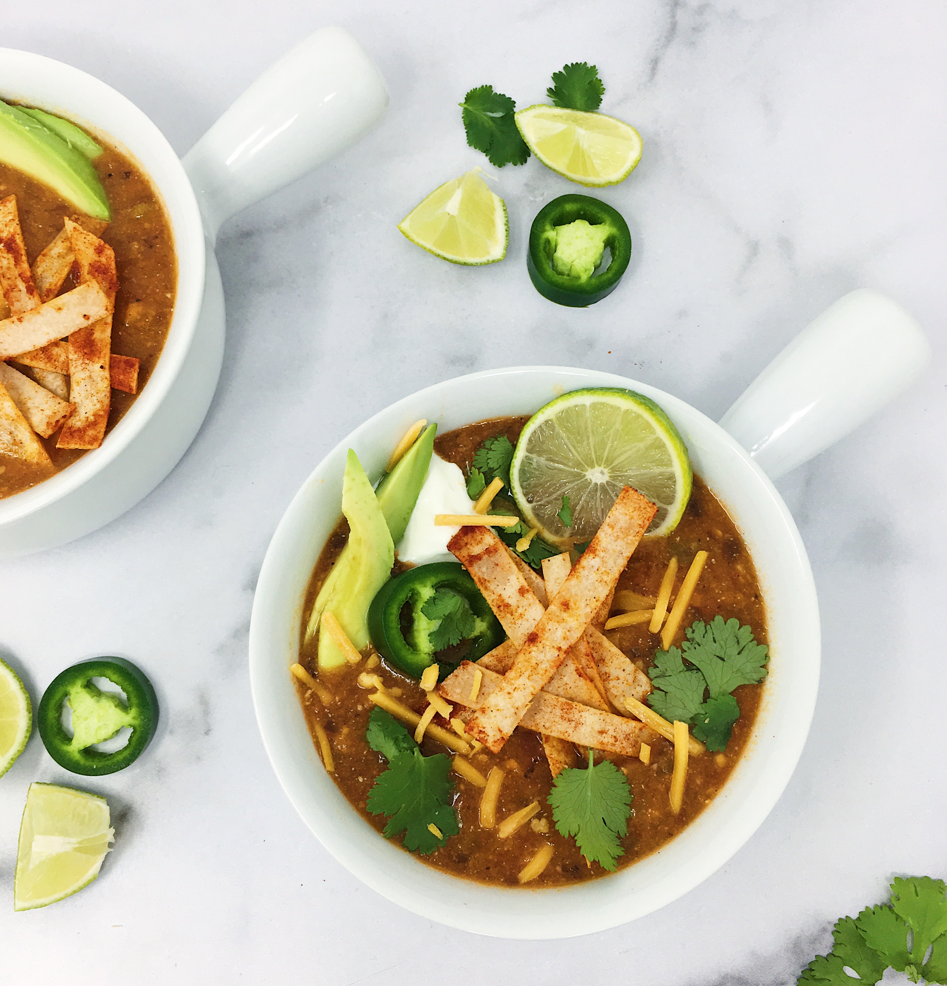 Vegetarian Tortilla Soup With Sweet Potatoes Veggies Then Wine